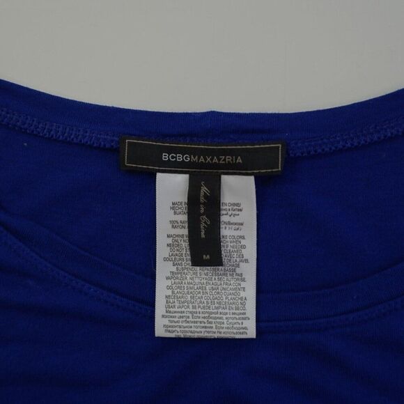 BCBGMAXAZRIA Royal Blue Layered Dress Medium Scoop Neck Maxi Full‎ Length - Picture 7 of 9